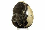 Septarian Dragon Egg Geode - Sparkly Black Crystals #344437-2
